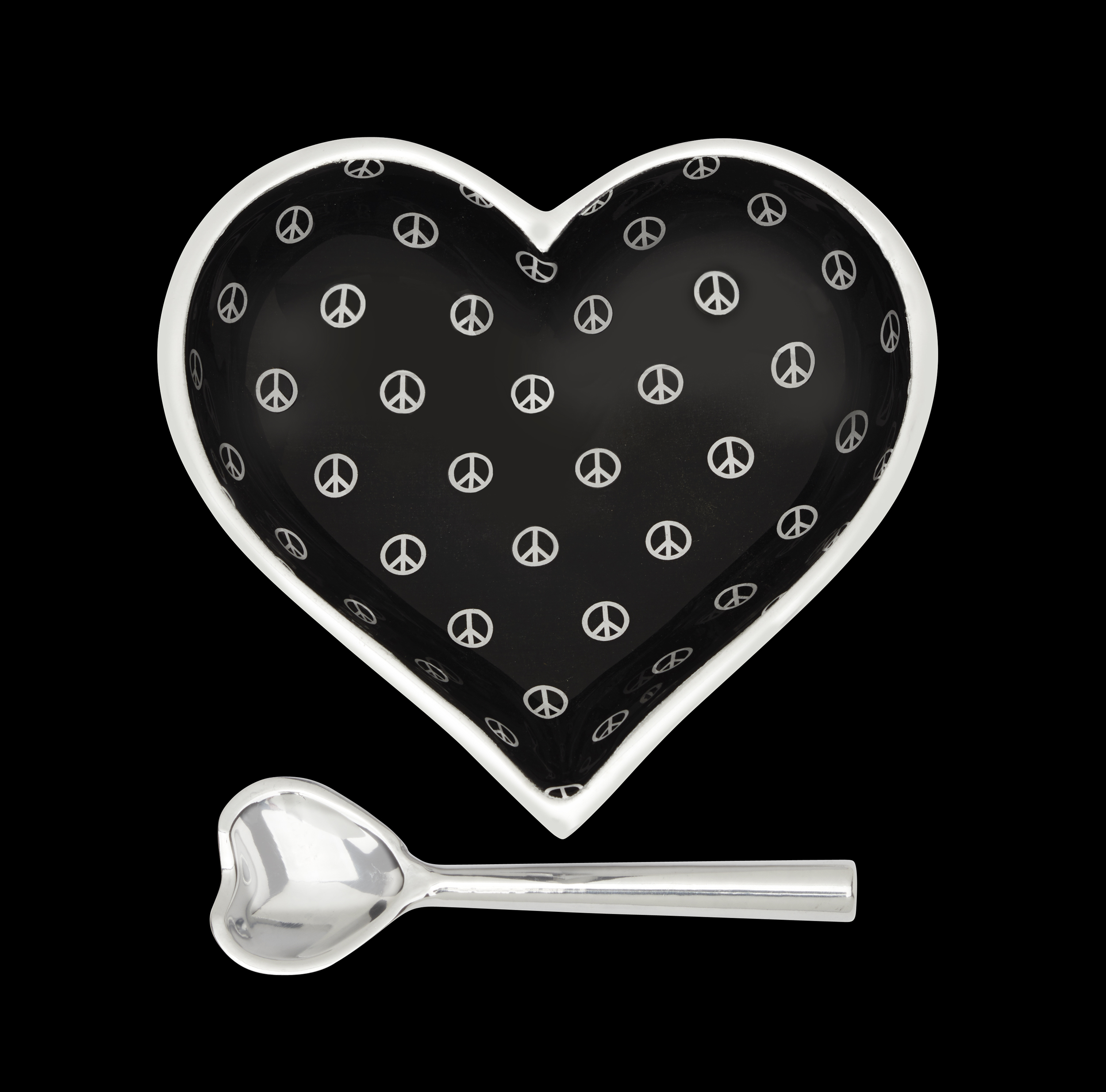 Happy Black Heart with Lil Peaces with Heart Spoon